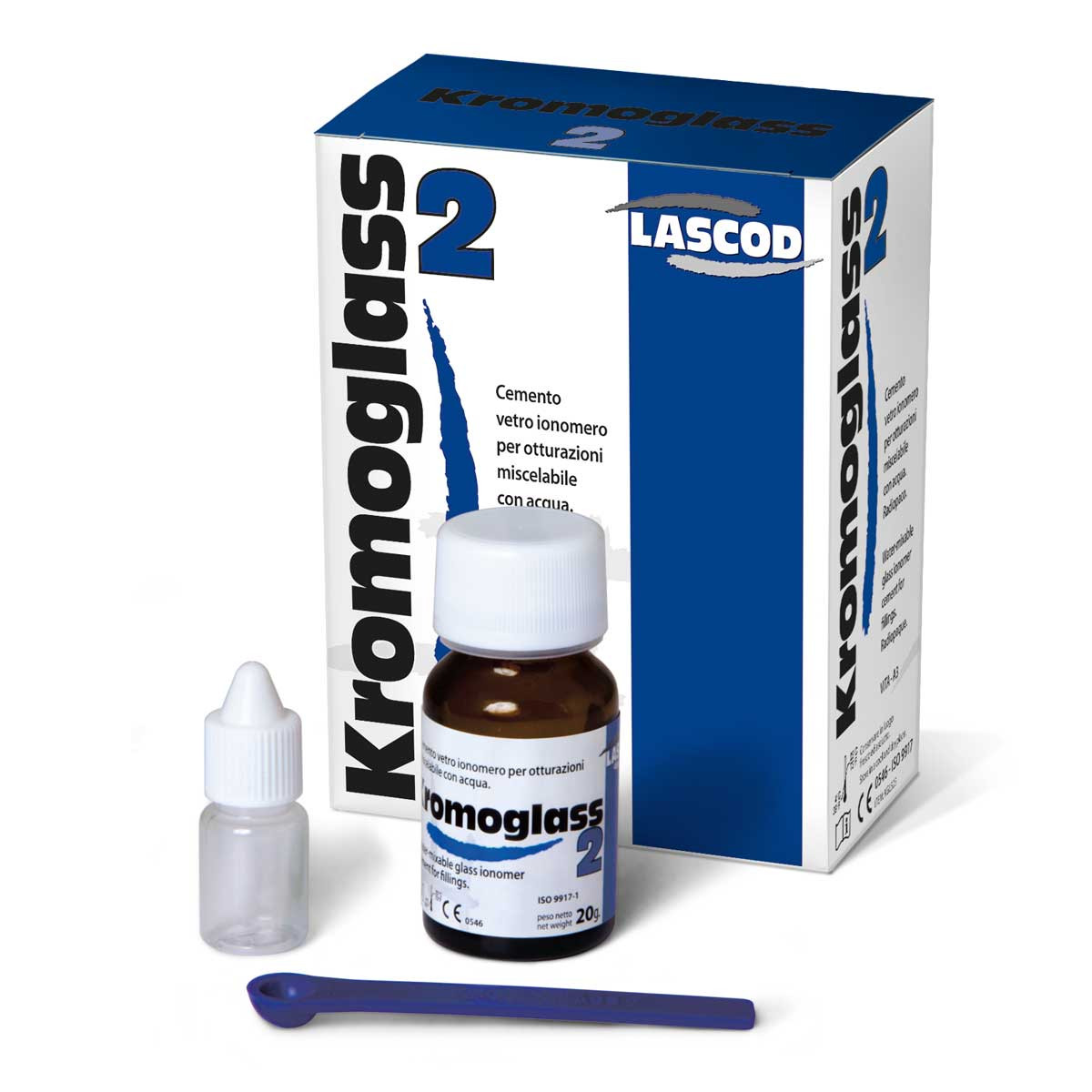 Kromoglass2 | a water based glass ionomer cement developed for filling.
