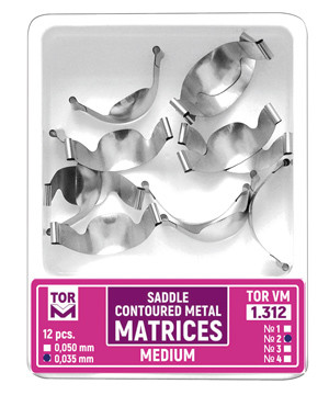 Saddle Contoured Metal Matrices medium 12 pcs. 1.312 (1)