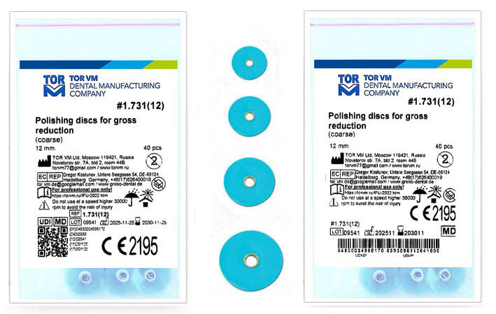 Polishing Discs for Gross Reduction (coarse) 1.731 (14)